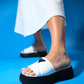 Luxes - White Thick Sole Slipper (Women)