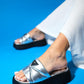 Luxes - Silver Thick Sole Slipper (Women)