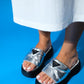 Luxes - Silver Thick Sole Slipper (Women)