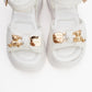 Merida White Buckle Platform Sandal (Women)