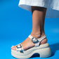 Laus - Beige Platform Sandal (Women)