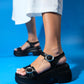 Laus - Black Platform Sandal (Women)