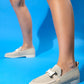 Michigan - Beige Knit Buckle Loafer Shoe (Women)