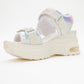 Arthur - White Sequin Strap Chunky Platform Sport Sandal (Women)