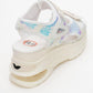 Arthur - White Sequin Strap Chunky Platform Sport Sandal (Women)
