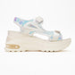 Arthur - White Sequin Strap Chunky Platform Sport Sandal (Women)