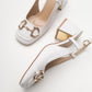 Karol - White Heeled Shoe (Women)