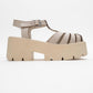Verua - Beige Platform Sandal (Women)