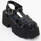 Verua - Black Platform Sandal (Women)