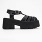 Verua - Black Platform Sandal (Women)