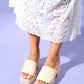 Herz - Beige Single Strap Platform Heel Slide (Women)