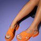 Lungo - Orange Cross-Strap Chunky Platform Sandal (Women)