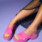 Lungo - Fuchsia Cross-Strap Chunky Platform Sandal (Women)