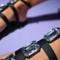 Never - Black Satin Embellished Sandal (Women)