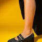 Lapis - Black Woven Low Heel Shoe (Women)