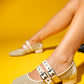 Lapis - Beige Woven Low Heel Shoe (Women)