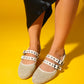 Lapis - Beige Woven Low Heel Shoe (Women)