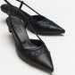 Point - Black Heeled Shoe (Women)