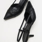 Point - Black Heeled Shoe (Women)