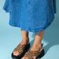 Lungo Leopard Cross‑Strap Wedge Sandal (Women)