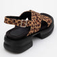 Lungo Leopard Cross‑Strap Wedge Sandal (Women)
