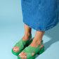 Lungo - Green Chunky Platform Sandal (Women)