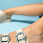 Preds - Beige Embellished Buckle Double-Band Slide (Women)
