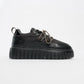 Theos - Black Parachute Stone-Embellished Sneaker (Women)
