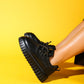 Theos - Black Parachute Stone-Embellished Sneaker (Women)