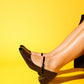 Apena - Cognac And Black Patent Low Heel Shoe (Women)