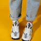 Lowel White-Navy Sneaker Boot (Women)