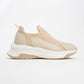 Perissa - Beige Stretch Seam Detail Women's Sneaker (Women)
