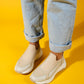 Perissa - Beige Stretch Seam Detail Women's Sneaker (Women)
