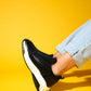 Perissa - Black Stretch Seam Detail Women's Sneaker (Women)