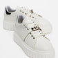 Andro - White Silver Thick Sole Women's Sneaker (Women)