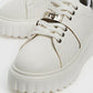 Andro - White Silver Thick Sole Women's Sneaker (Women)