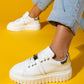 Andro - White Silver Thick Sole Women's Sneaker (Women)