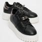 Andro - Black Platinum Thick Sole Women's Sneaker (Women)