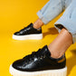 Andro - Black Platinum Thick Sole Women's Sneaker (Women)