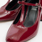 Jelsi - Burgundy Patent Block Heel Shoe (Women)