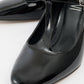 Jelsi - Black Patent Block Heel Shoe (Women)