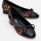 Julien - Black-Yellow Patterned Heeled Ballet Flat (Women)