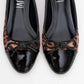 Julien - Black-Yellow Patterned Heeled Ballet Flat (Women)