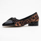 Julien - Black-Yellow Patterned Heeled Ballet Flat (Women)