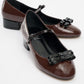 Stela - Brown-Black Patent Heeled Ballet Flat (Women)