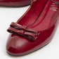 Stela - Burgundy Patent Bow Heeled Ballet Flat (Women)