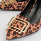 Meteona - Black And Yellow Patterned Heeled Shoe (Women)