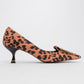 Meteona - Black And Yellow Patterned Heeled Shoe (Women)