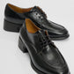 Chies - Black Patterned Lace-Up Loafer (Women)