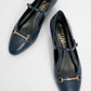Ojen - Navy Low Heel Shoe (Women)